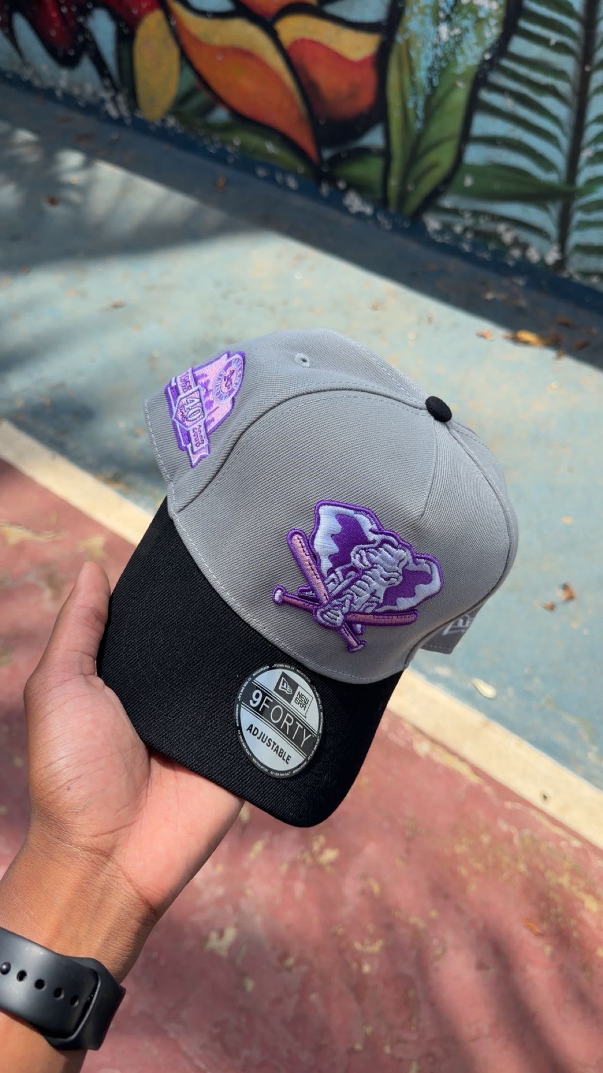 PURPLE GREY CAP